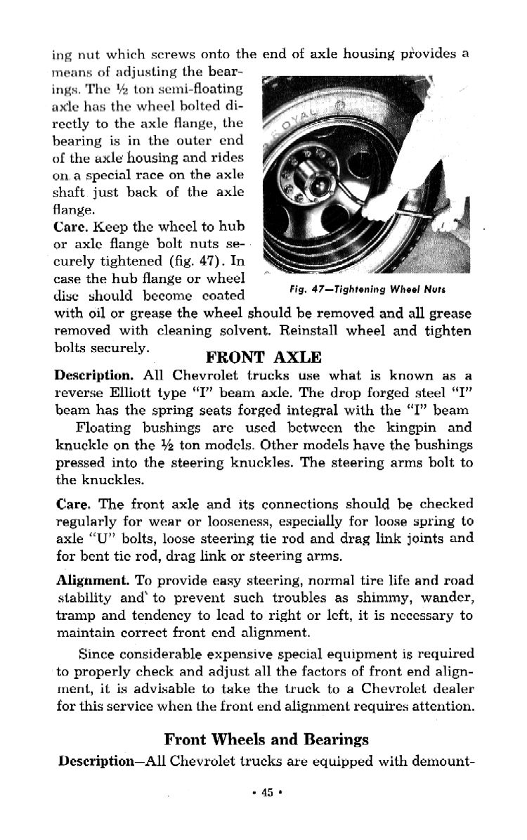 1953 Chevrolet Trucks Operators Manual Page 12